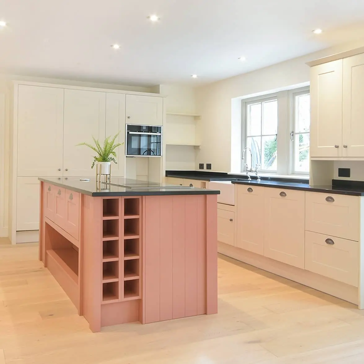 Pink resprayed kitchen 1
